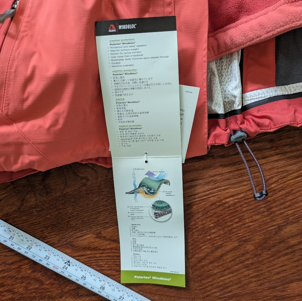 LL Bean Warm Dry Foul Weather Jacket Polartec Lined Women's Small - Picture 7 of 15